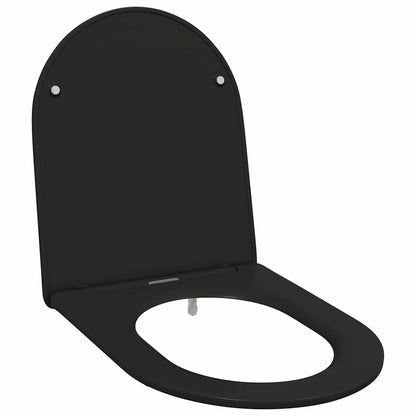 Schnellverschluss-WC-Sitz Schwarz 44 x 36,4 x 3,4 cm Duroplast