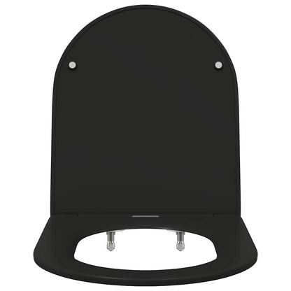 Schnellverschluss-WC-Sitz Schwarz 44 x 36,4 x 3,4 cm Duroplast