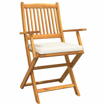 Klappstuhl 4 pcs Weiß 49 x 57,5 x 92 cm Massivholz Akazie