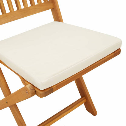 Klappstuhl 6 pcs Weiß 49 x 57,5 x 92 cm Massivholz Akazie