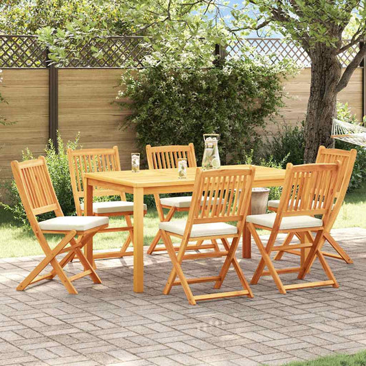 Klappstuhl 6 pcs Weiß 49 x 57,5 x 92 cm Massivholz Akazie
