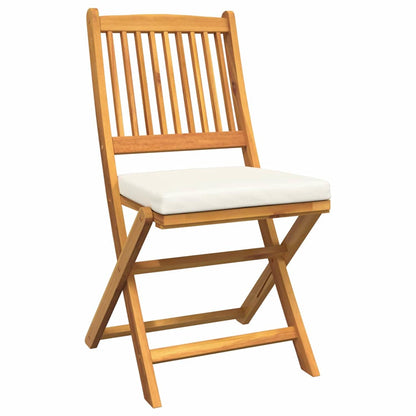 Klappstuhl 6 pcs Weiß 49 x 57,5 x 92 cm Massivholz Akazie
