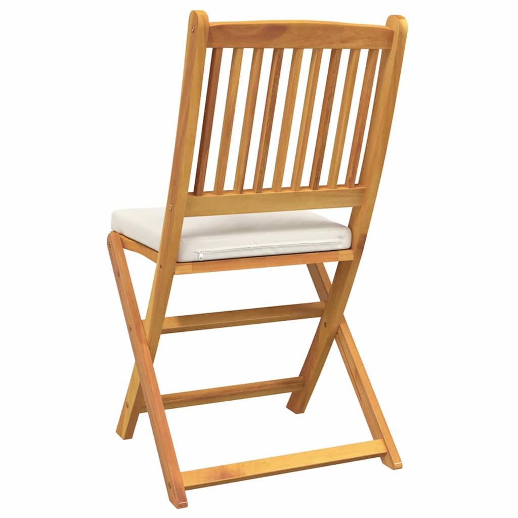 Klappstuhl 6 pcs Weiß 49 x 57,5 x 92 cm Massivholz Akazie