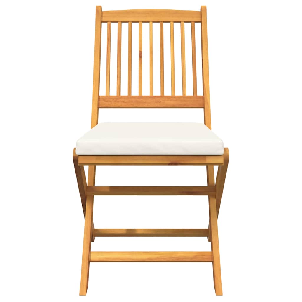 Klappstuhl 6 pcs Weiß 49 x 57,5 x 92 cm Massivholz Akazie