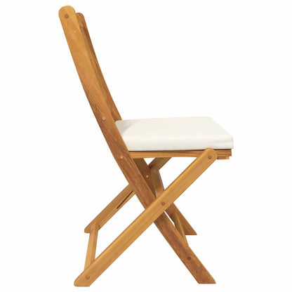 Klappstuhl 6 pcs Weiß 49 x 57,5 x 92 cm Massivholz Akazie