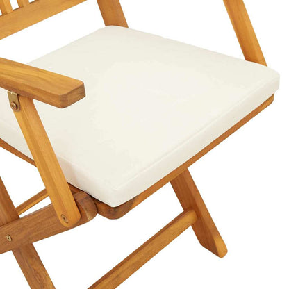 Klappstuhl 6 pcs Weiß 49 x 57,5 x 92 cm Massivholz Akazie