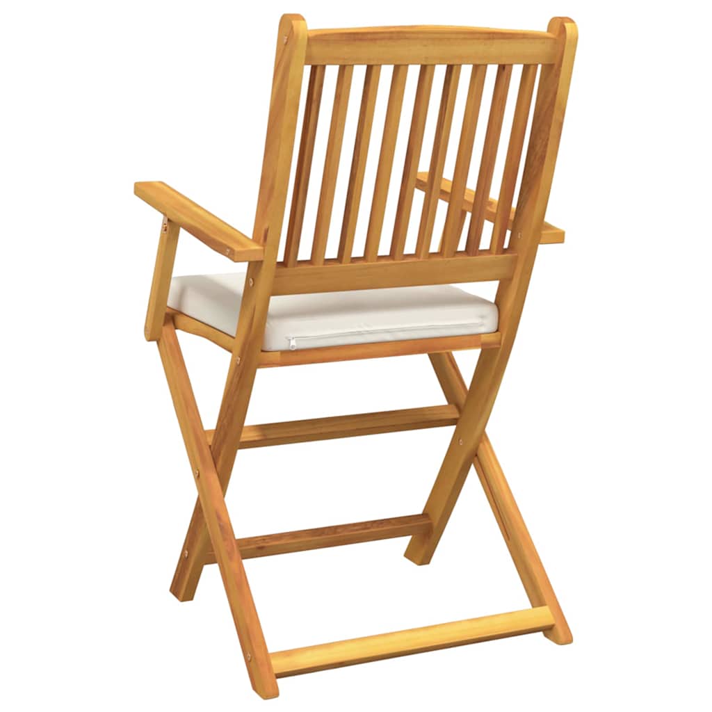 Klappstuhl 6 pcs Weiß 49 x 57,5 x 92 cm Massivholz Akazie