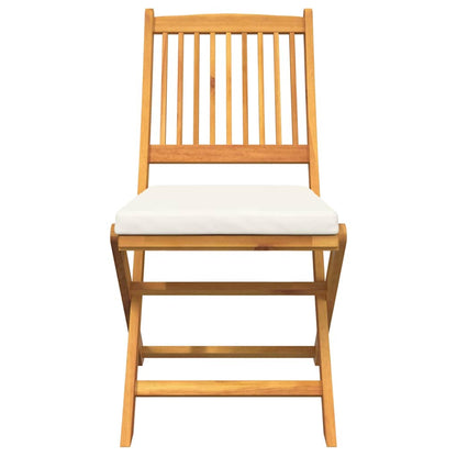 Klappstuhl 6 pcs Weiß 49 x 57,5 x 92 cm Massivholz Akazie