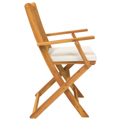 Klappstuhl 6 pcs Weiß 49 x 57,5 x 92 cm Massivholz Akazie