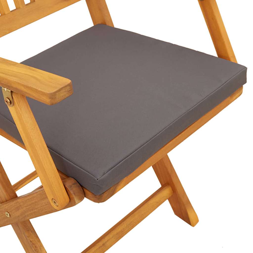 Klappstuhl 6 pcs Grau 49 x 57,5 x 92 cm Massivholz Akazie