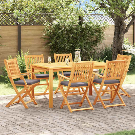 Klappstuhl 6 pcs Grau 49 x 57,5 x 92 cm Massivholz Akazie