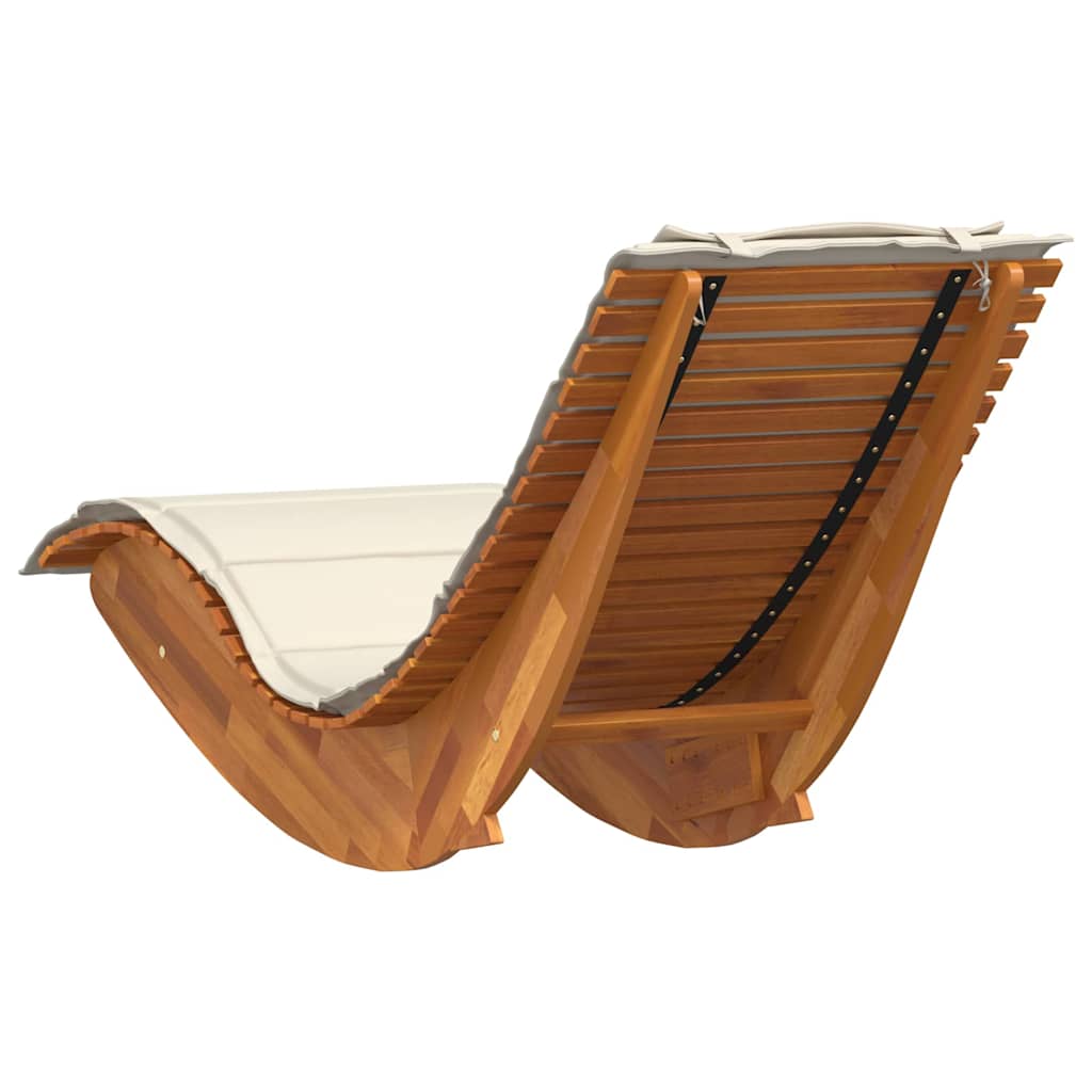 Sonnenliege 2 pcs Braun 60 x 154 x 74cm Massivholz Akazie