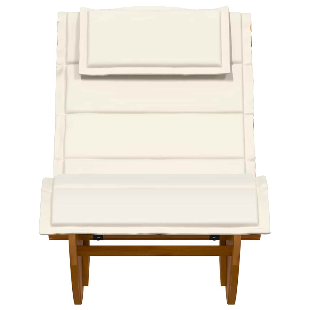 Sonnenliege 2 pcs Braun 60 x 154 x 74cm Massivholz Akazie