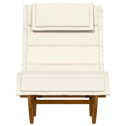 Sonnenliege 2 pcs Braun 60 x 154 x 74cm Massivholz Akazie