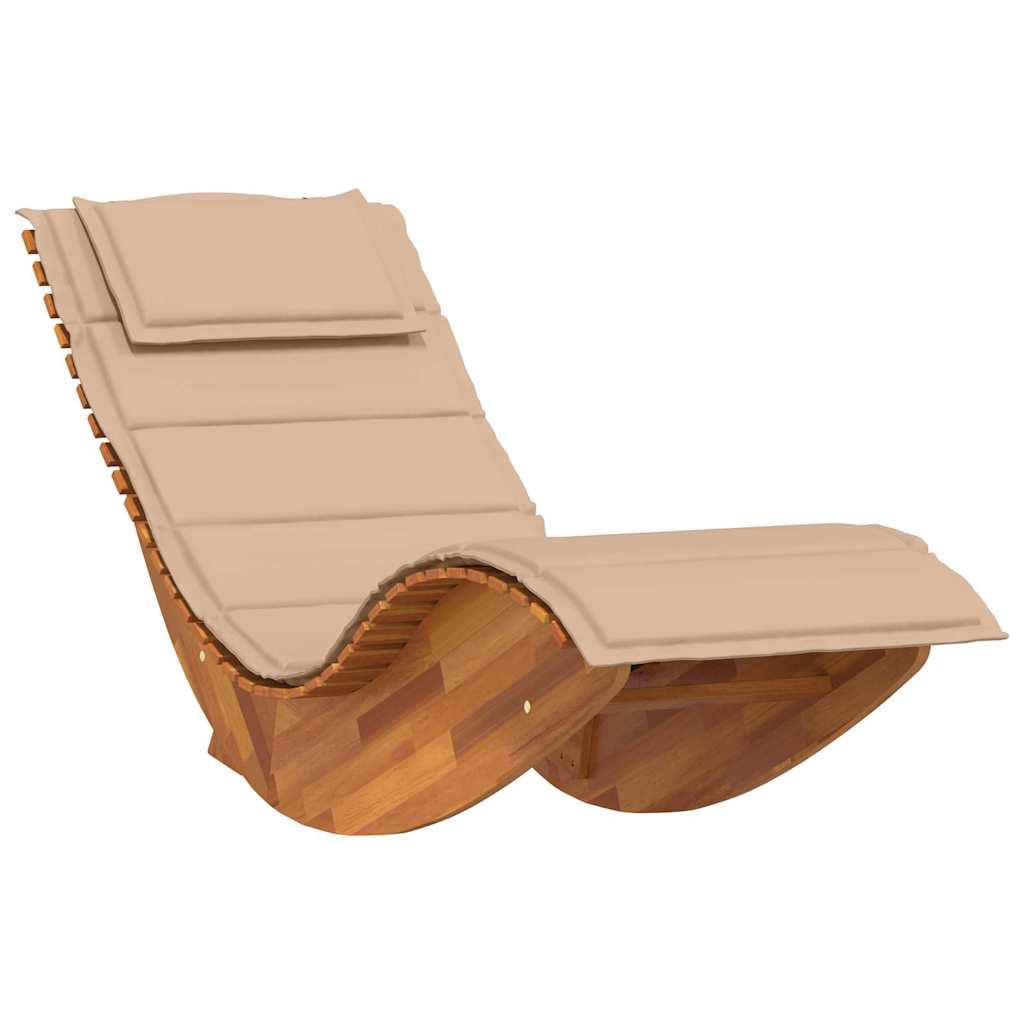 Sonnenliege 2 pcs Braun 60 x 154 x 74cm Massivholz Akazie