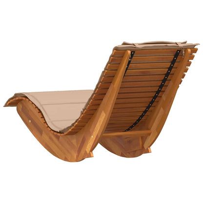 Sonnenliege 2 pcs Braun 60 x 154 x 74cm Massivholz Akazie