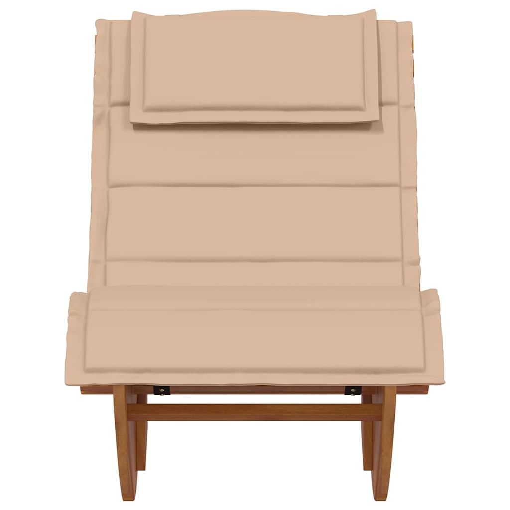 Sonnenliege 2 pcs Braun 60 x 154 x 74cm Massivholz Akazie