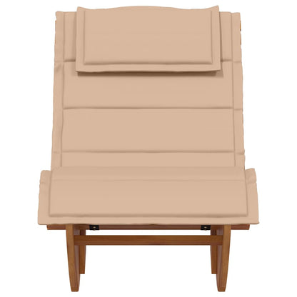 Sonnenliege 2 pcs Braun 60 x 154 x 74cm Massivholz Akazie