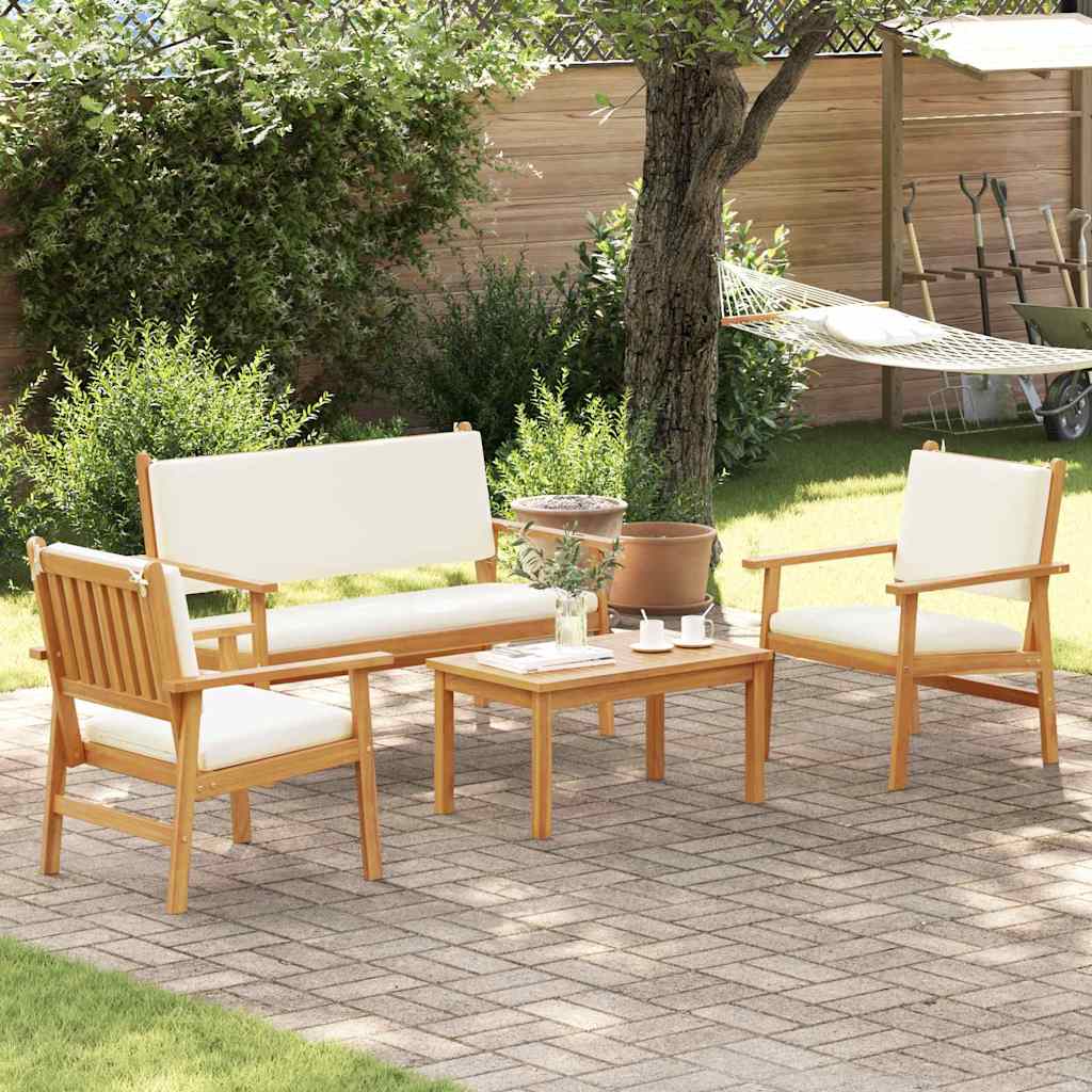 Garten-Sofa-Set 4 pcs Braun 75 x 45 x 38cm Massivholz Akazie