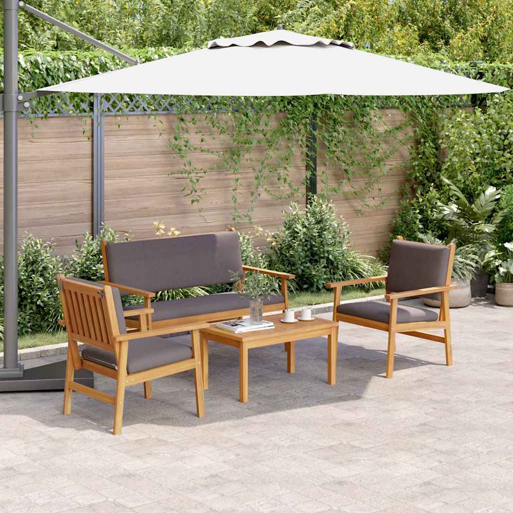 Garten-Sofa-Set 4 pcs Braun 75 x 45 x 38cm Massivholz Akazie