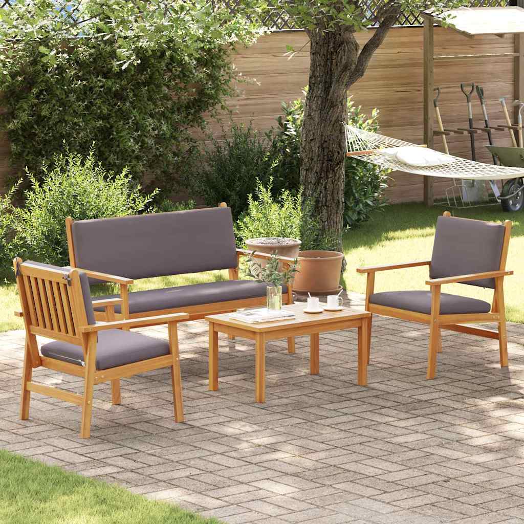 Garten-Sofa-Set 4 pcs Braun 75 x 45 x 38cm Massivholz Akazie
