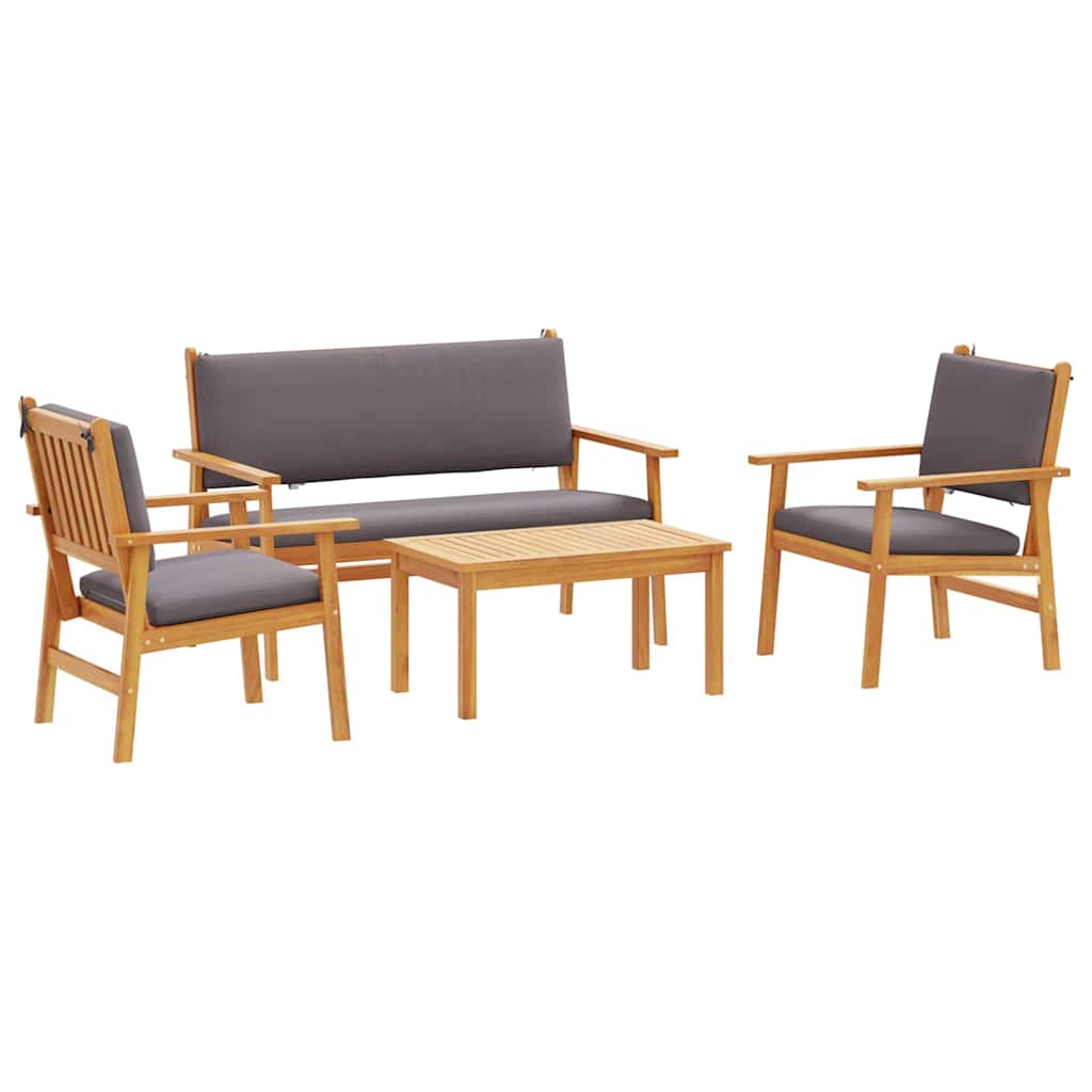 Garten-Sofa-Set 4 pcs Braun 75 x 45 x 38cm Massivholz Akazie