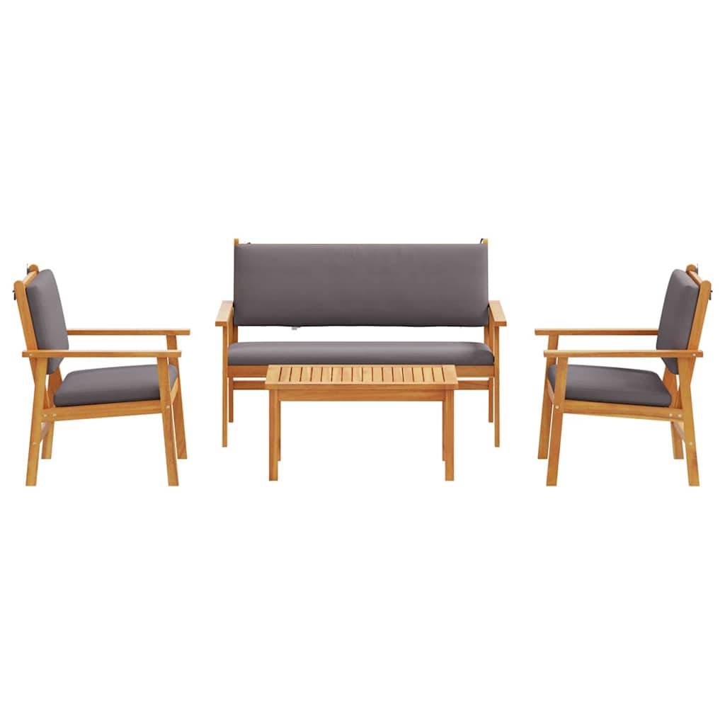 Garten-Sofa-Set 4 pcs Braun 75 x 45 x 38cm Massivholz Akazie