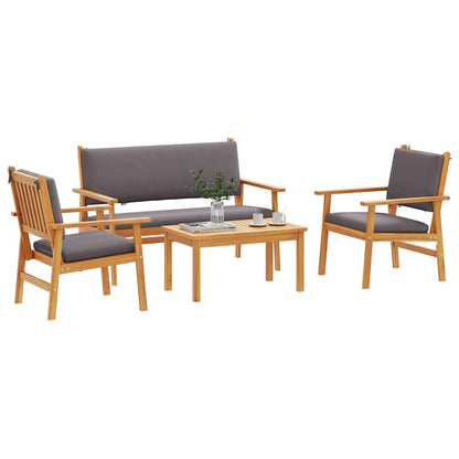Garten-Sofa-Set 4 pcs Braun 75 x 45 x 38cm Massivholz Akazie