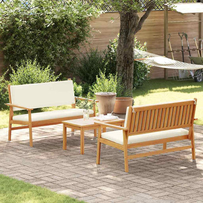 Garten-Sofa-Set 3 pcs Braun 75 x 45 x 38cm Massivholz Akazie