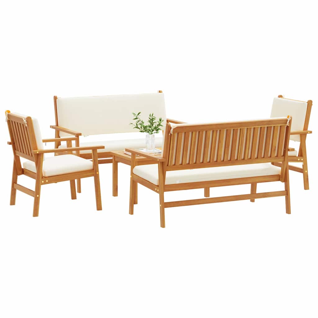 Garten-Sofa-Set 5 pcs Braun 75 x 45 x 38cm Massivholz Akazie