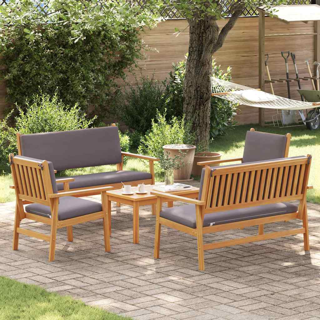 Garten-Sofa-Set 5 pcs Braun 75 x 45 x 38cm Massivholz Akazie