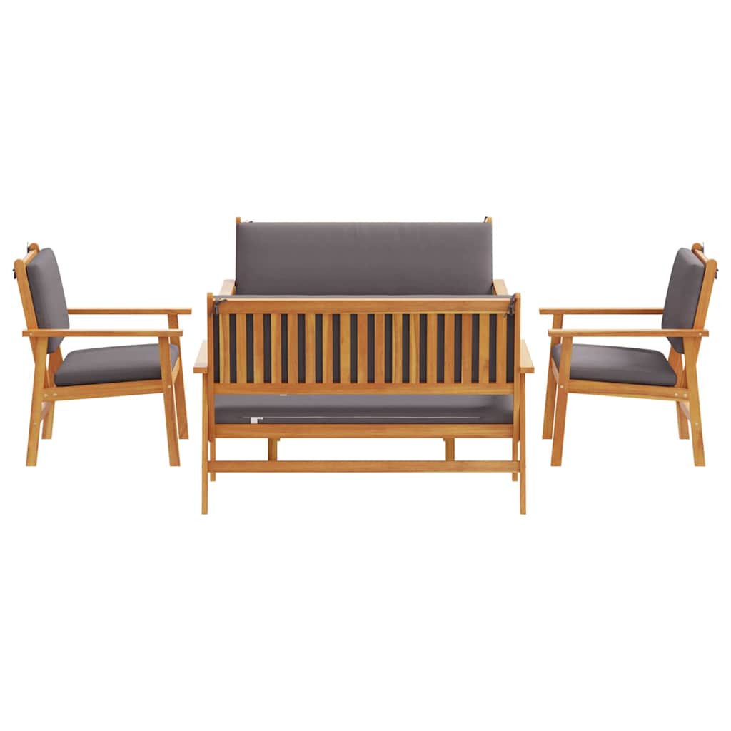 Garten-Sofa-Set 5 pcs Braun 75 x 45 x 38cm Massivholz Akazie