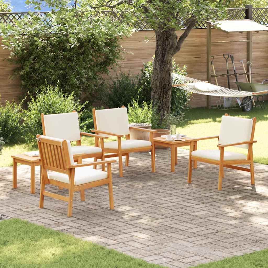 Garten-Sofa-Set 6 pcs Braun 45 x 45 x 38cm Massivholz Akazie