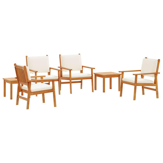 Garten-Sofa-Set 6 pcs Braun 45 x 45 x 38cm Massivholz Akazie