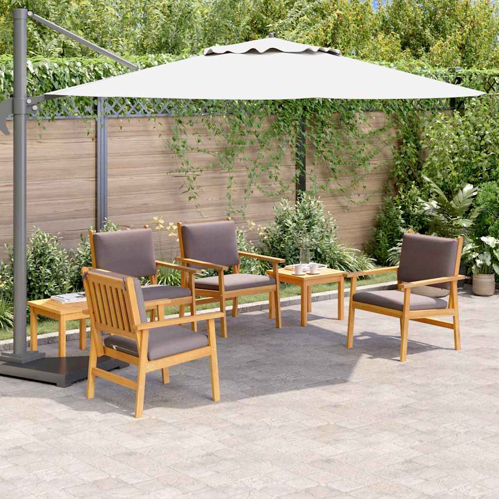 Garten-Sofa-Set 6 pcs Braun 45 x 45 x 38cm Massivholz Akazie