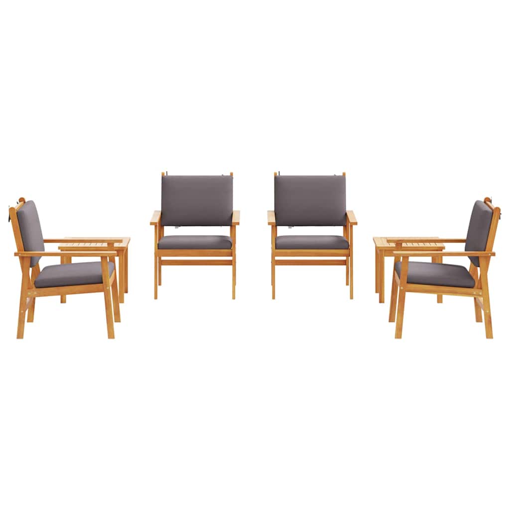 Garten-Sofa-Set 6 pcs Braun 45 x 45 x 38cm Massivholz Akazie