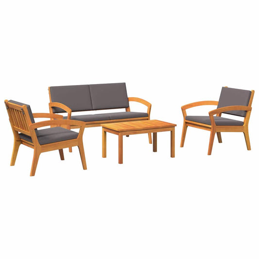 Bistrogarnitur 4 pcs Braun 75 x 45 x 38cm Massivholz Akazie