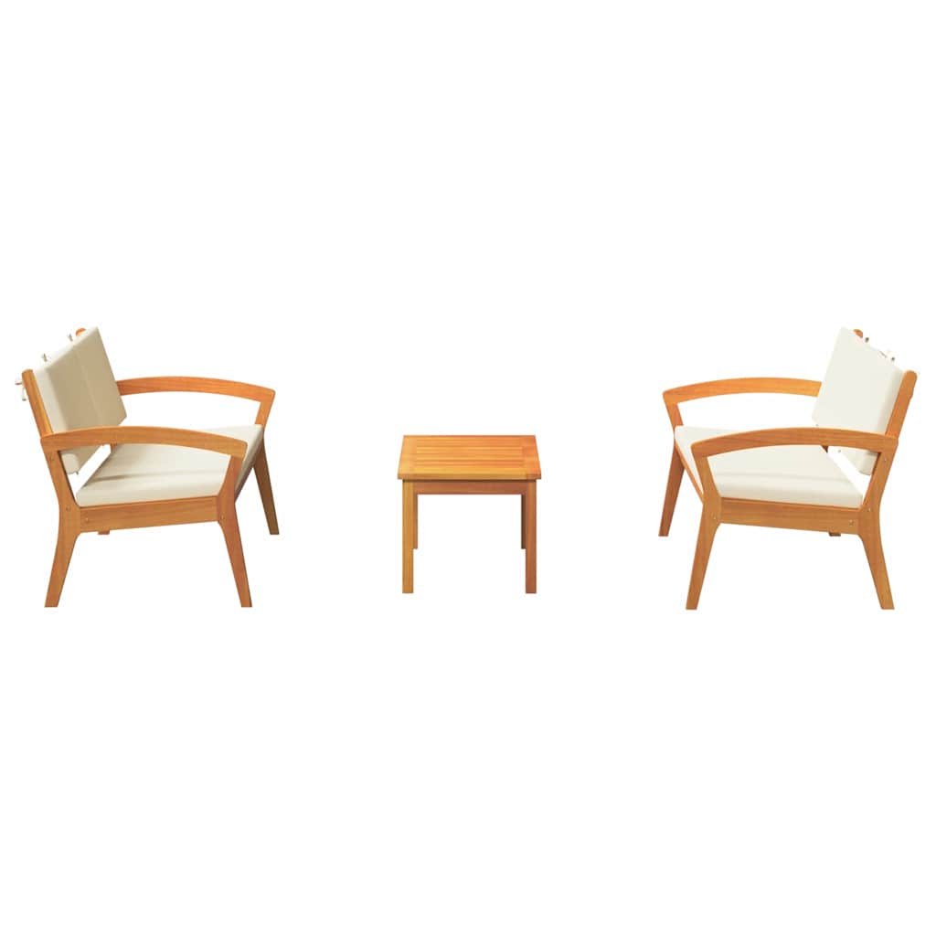 Bistrogarnitur 3 pcs Braun 75 x 45 x 38cm Massivholz Akazie