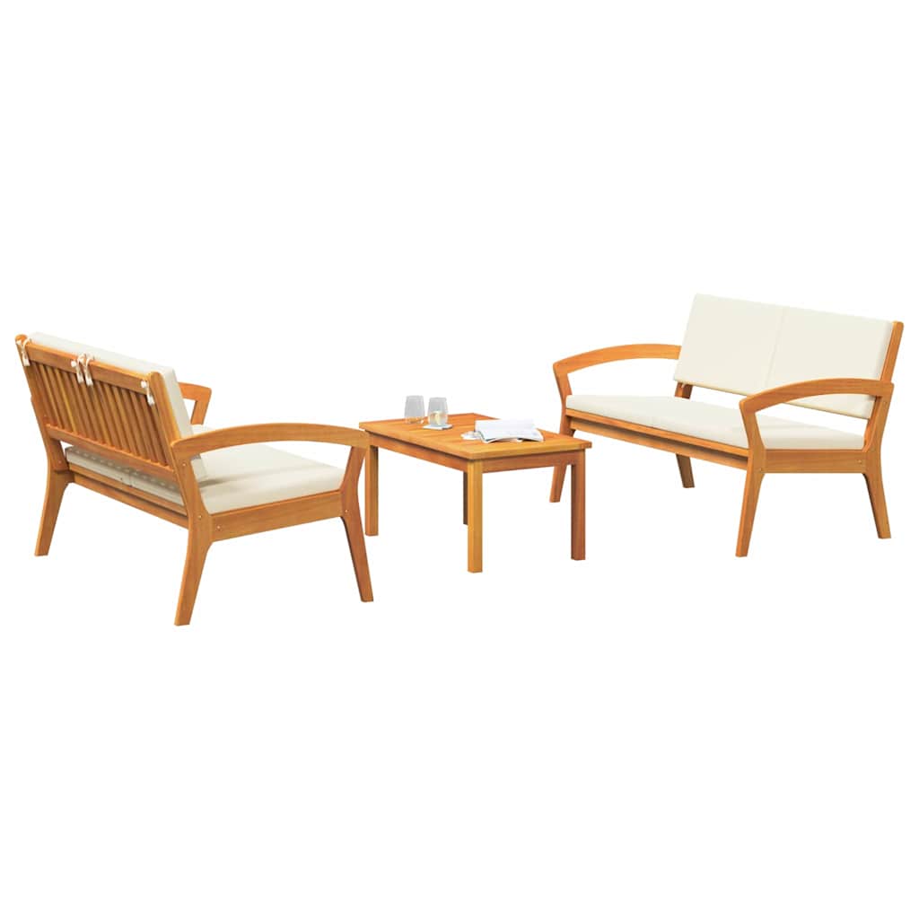 Bistrogarnitur 3 pcs Braun 75 x 45 x 38cm Massivholz Akazie