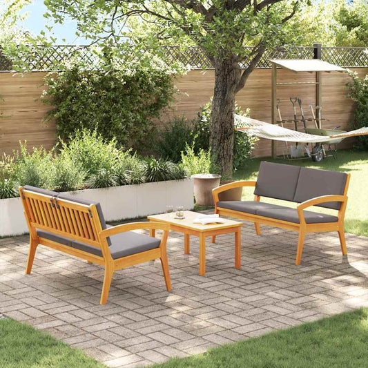 Bistrogarnitur 3 pcs Braun 75 x 45 x 38cm Massivholz Akazie