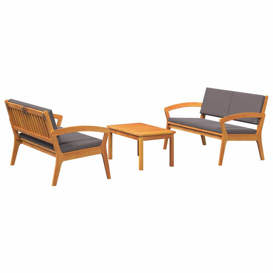 Bistrogarnitur 3 pcs Braun 75 x 45 x 38cm Massivholz Akazie