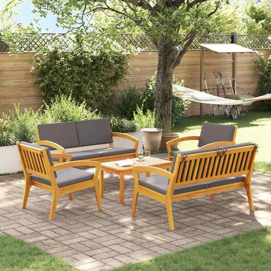 Bistrogarnitur 5 pcs Braun 75 x 45 x 38cm Massivholz Akazie