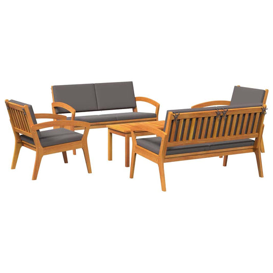 Bistrogarnitur 5 pcs Braun 75 x 45 x 38cm Massivholz Akazie