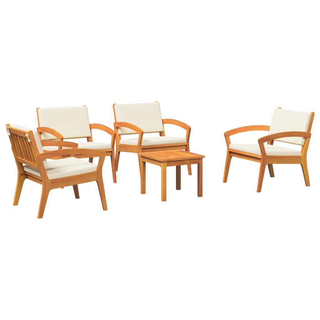 Bistrogarnitur 5 pcs Braun 45 x 45 x 38cm Massivholz Akazie