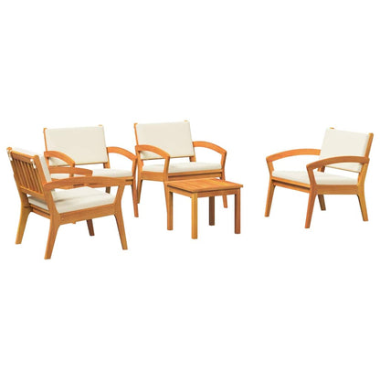 Bistrogarnitur 5 pcs Braun 45 x 45 x 38cm Massivholz Akazie