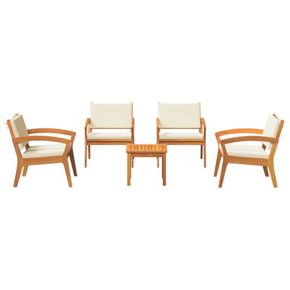 Bistrogarnitur 5 pcs Braun 45 x 45 x 38cm Massivholz Akazie