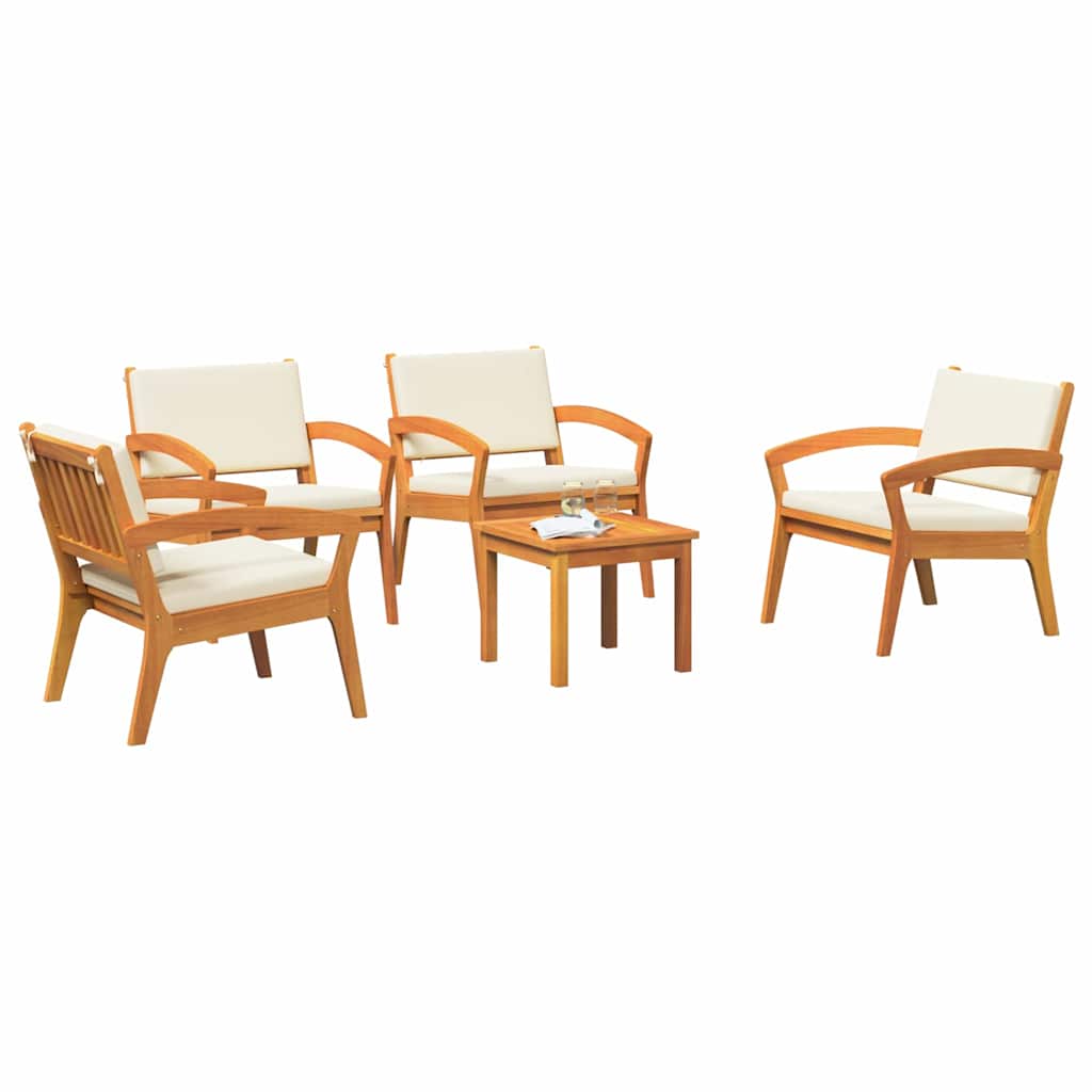 Bistrogarnitur 5 pcs Braun 45 x 45 x 38cm Massivholz Akazie