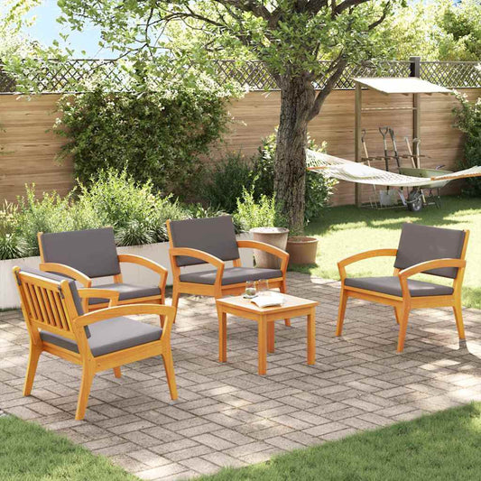 Bistrogarnitur 5 pcs Braun 45 x 45 x 38cm Massivholz Akazie