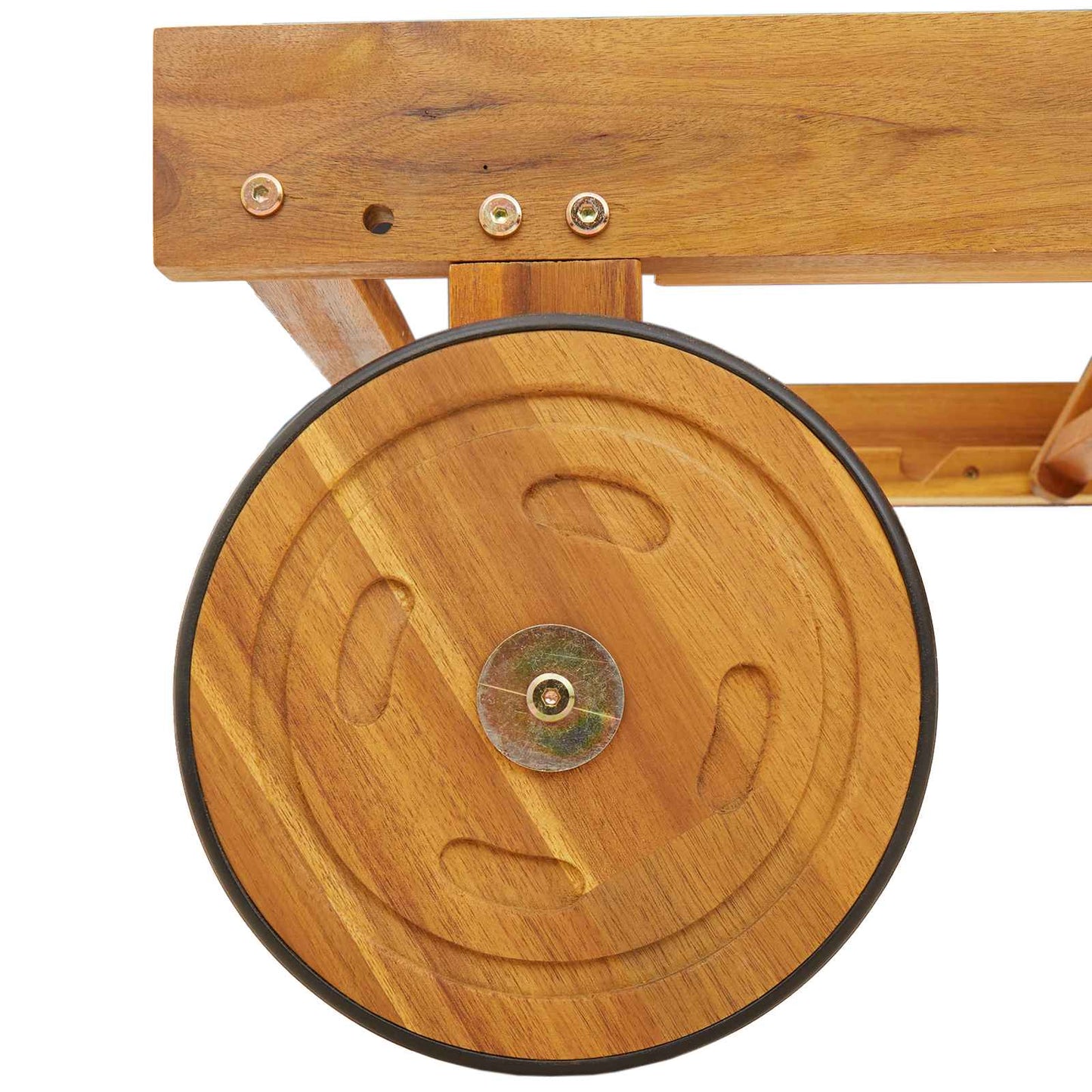 Sonnenliege mit Kissen Braun 125 x 200 x 84cm Massivholz Akazie