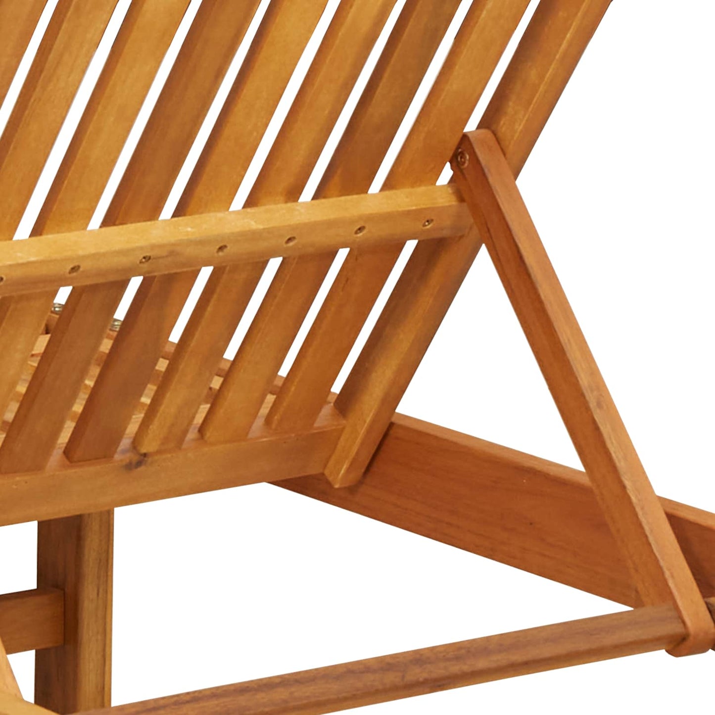 Sonnenliege mit Kissen Braun 125 x 200 x 84cm Massivholz Akazie